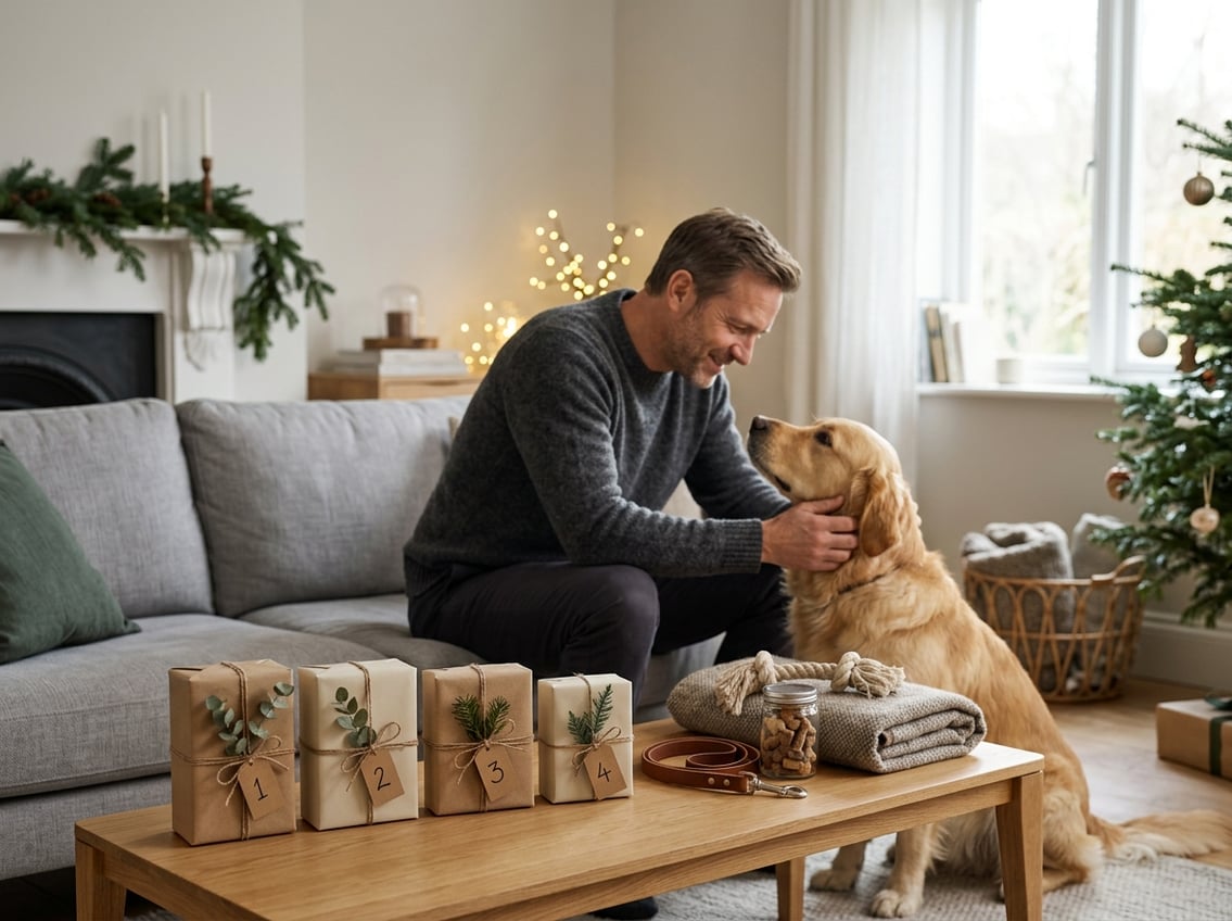 Sådan sammensætter du fire adventsgaver til far med hund
